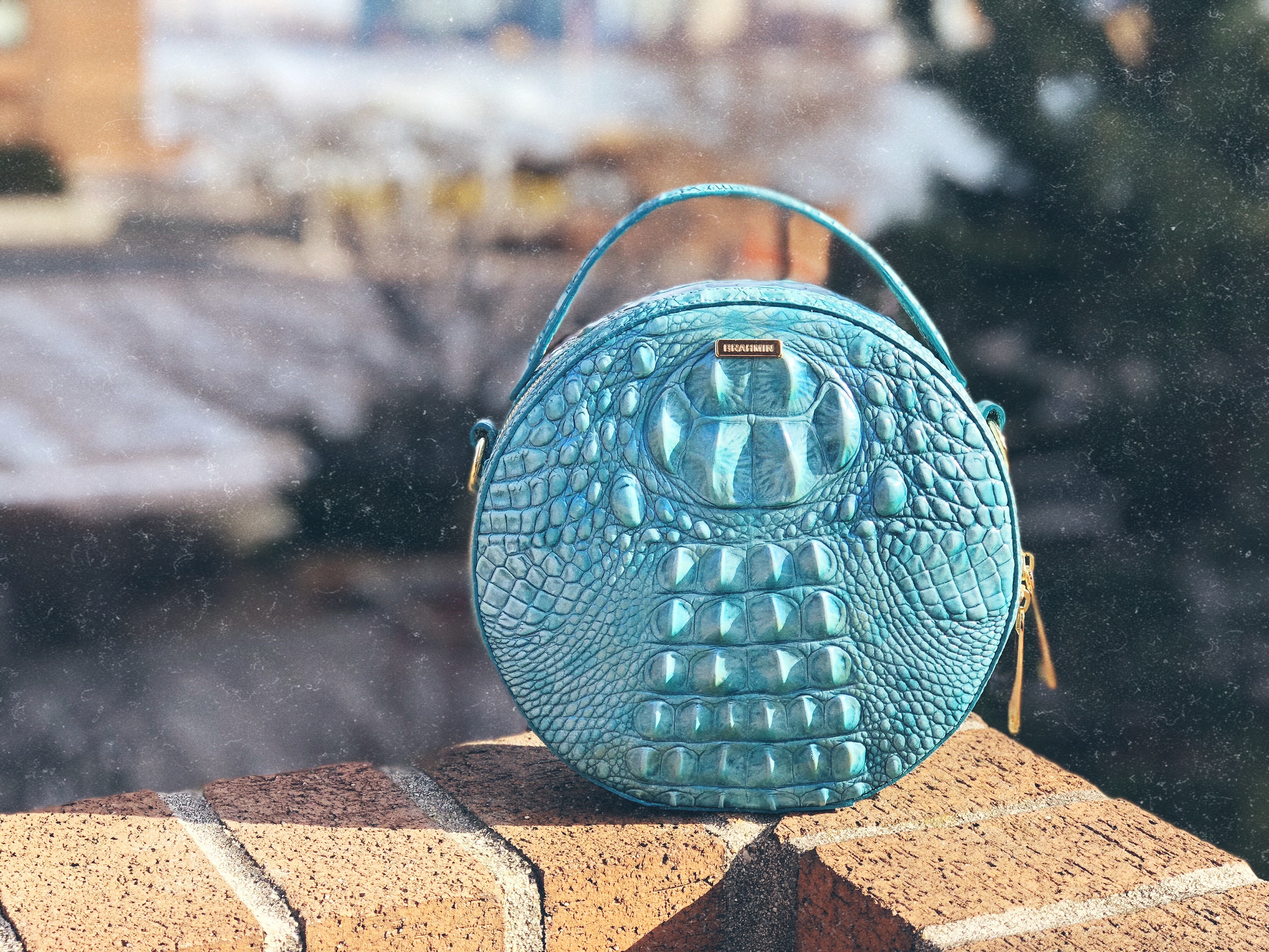 teal brahmin purse