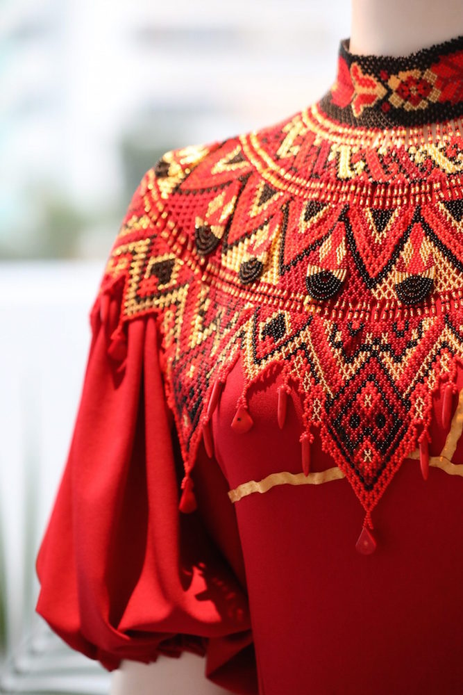Dress by El Dorado Art at 'A New World Collective' in Miami’s Faena Bazaar.