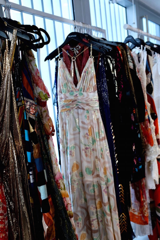 Rack of colorful vintage dressed by Morphew at A New World Collective in Miami’s Faena Bazaar.