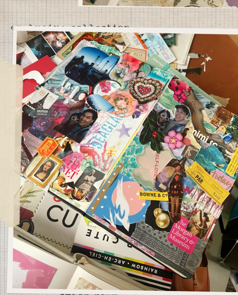 Colorful junk journal ideas from cutout photos to magazines and cardstock paper