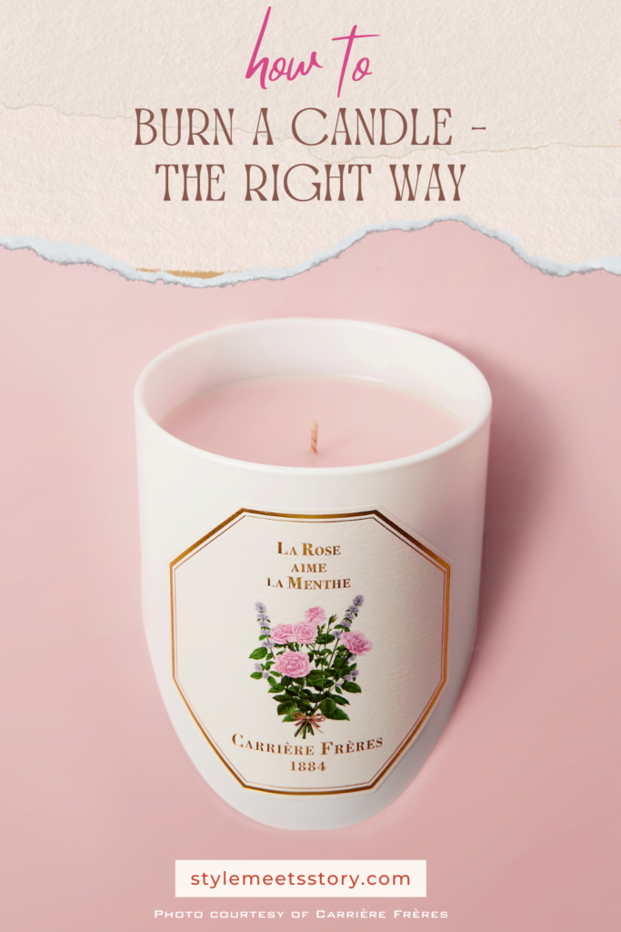 how to properly burn a candle