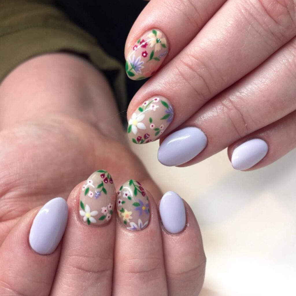 floral nails