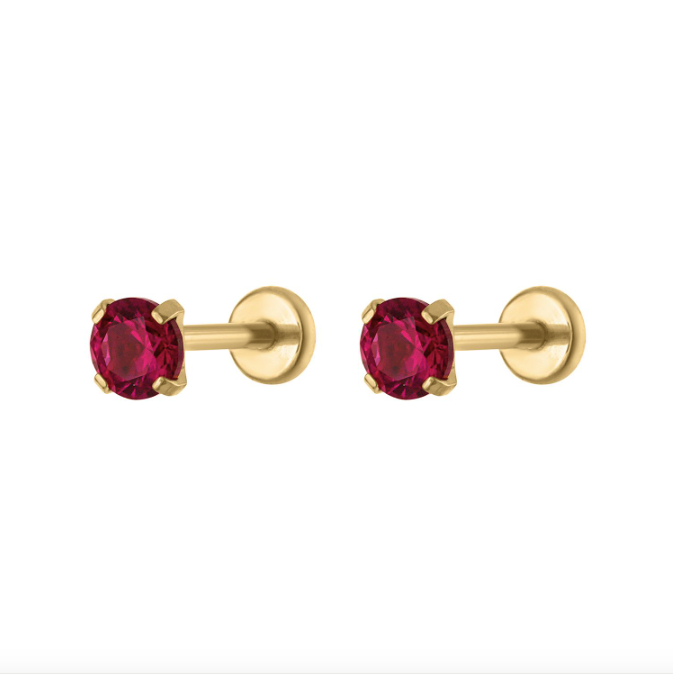 ruby studs
