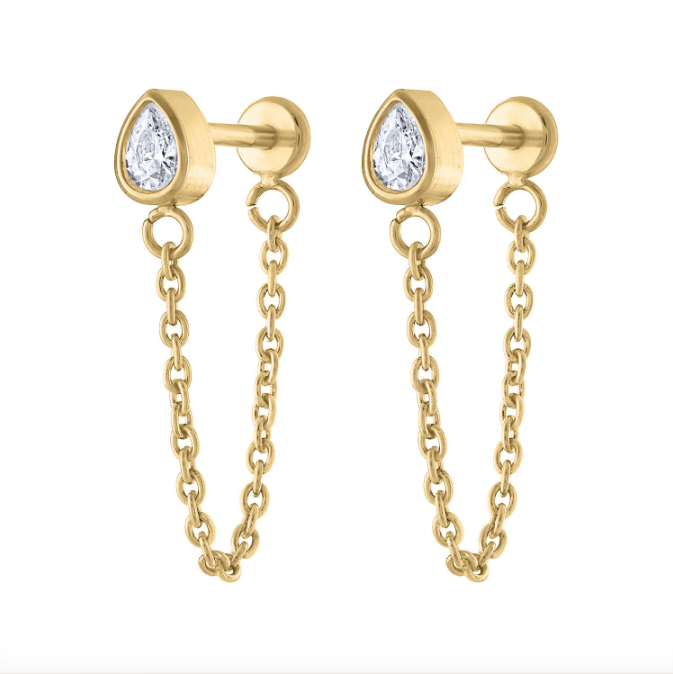 gold earrings