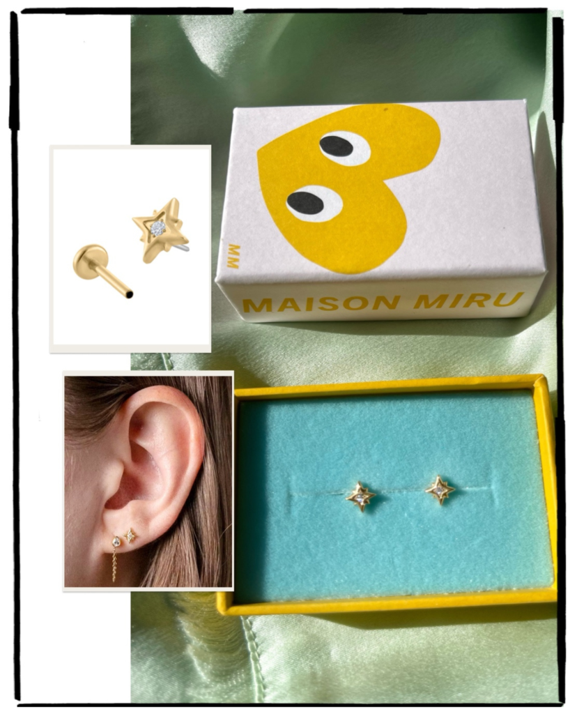 gold flat-back studs