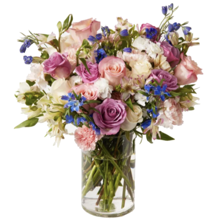 a bouquet of flowers on a white background, thoughtful mother's day gifts