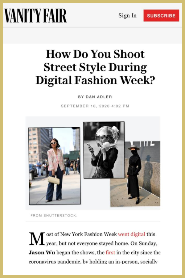 Wendy Sy, Vanity Fair