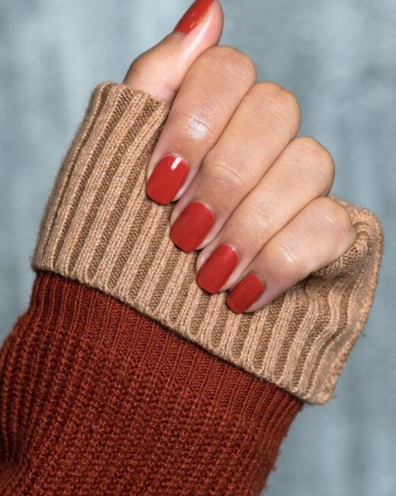 dark fall nail colors on a blue background