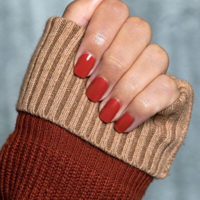 dark fall nail colors on a blue background
