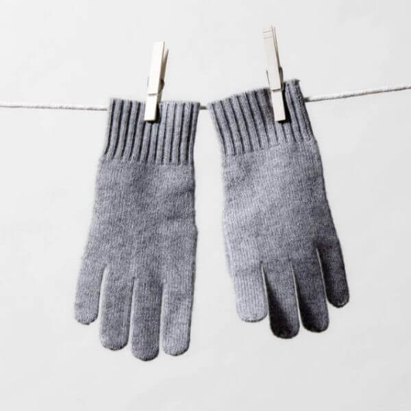 Gray cashmere gloves, a top small gift idea for her