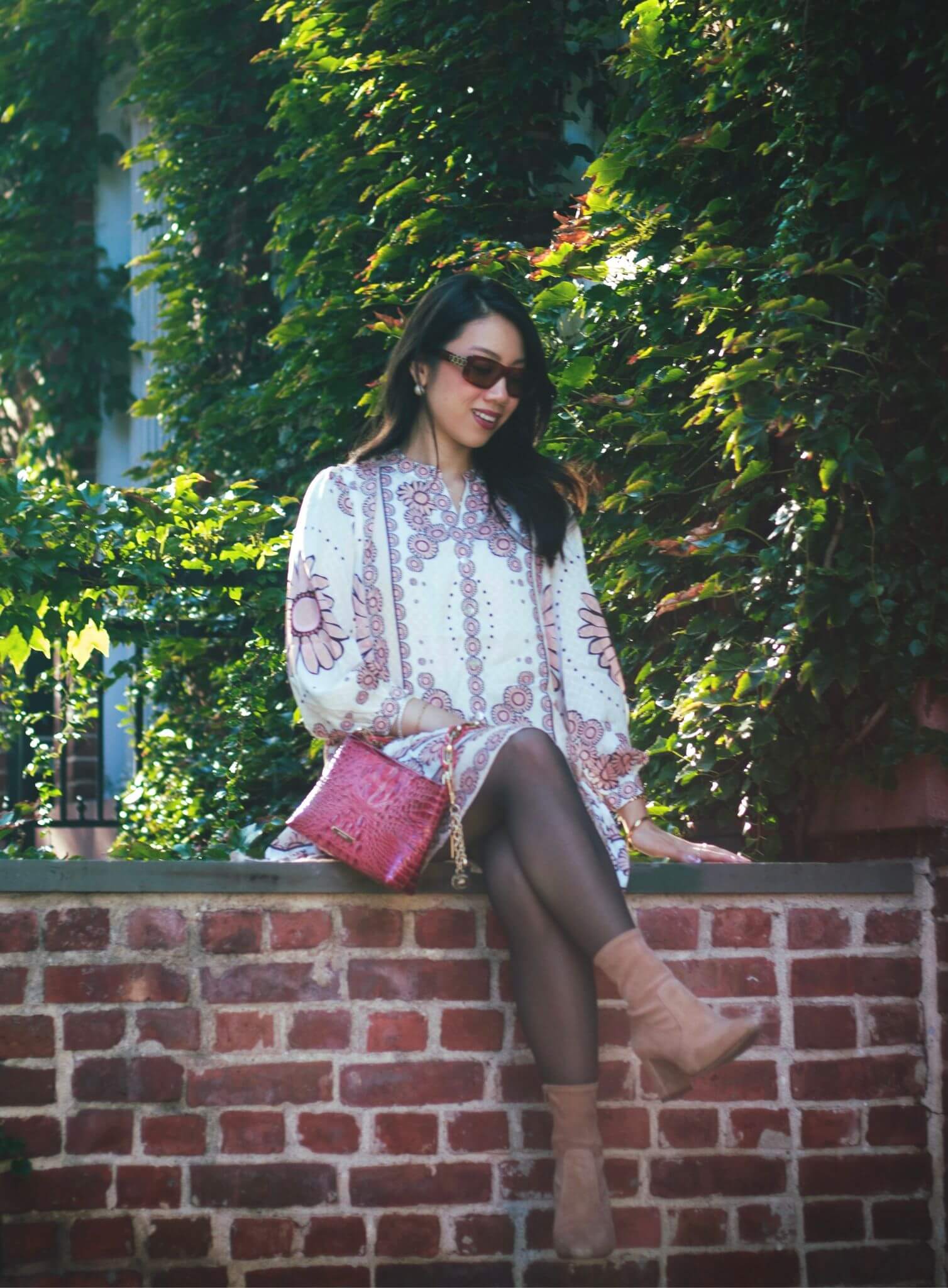 Wearing INEZ boots in West Village NYC