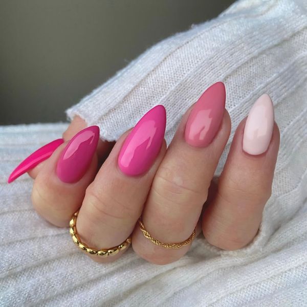 pink ombre nails