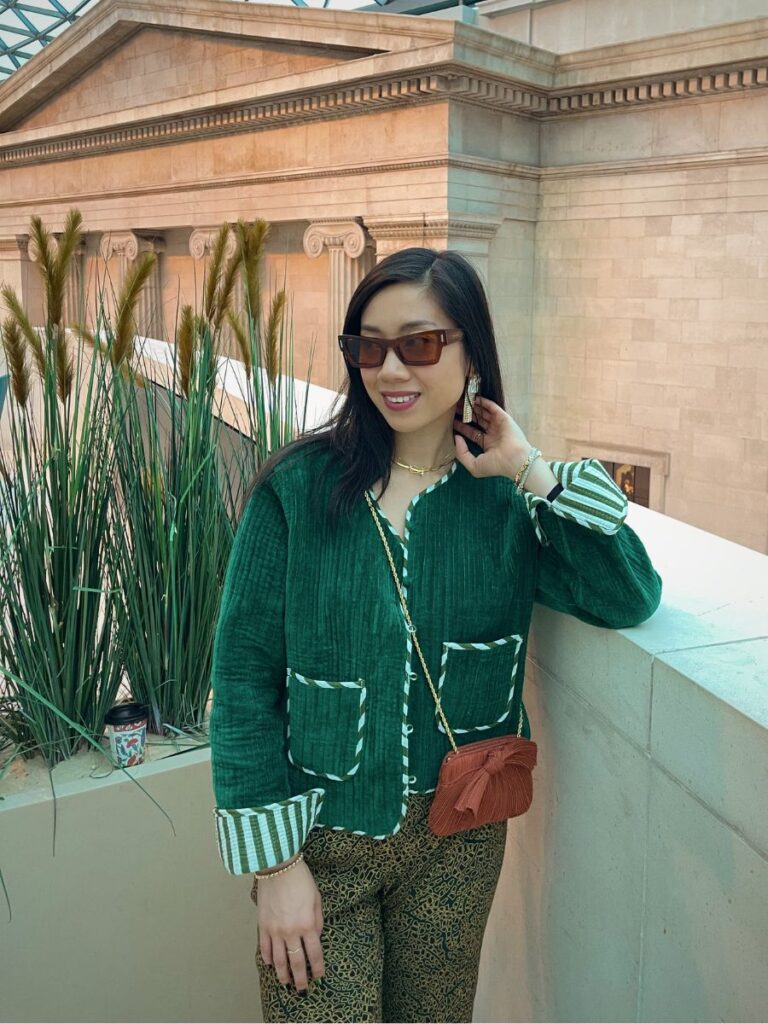 best quilted jackets roundup with a green striped style.
