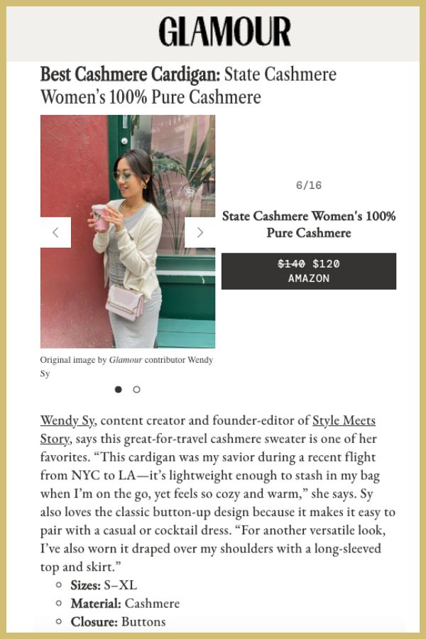 Wendy Sy, Glamour