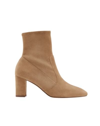 INEZ Paz 70 boots in ginger suede on a white background